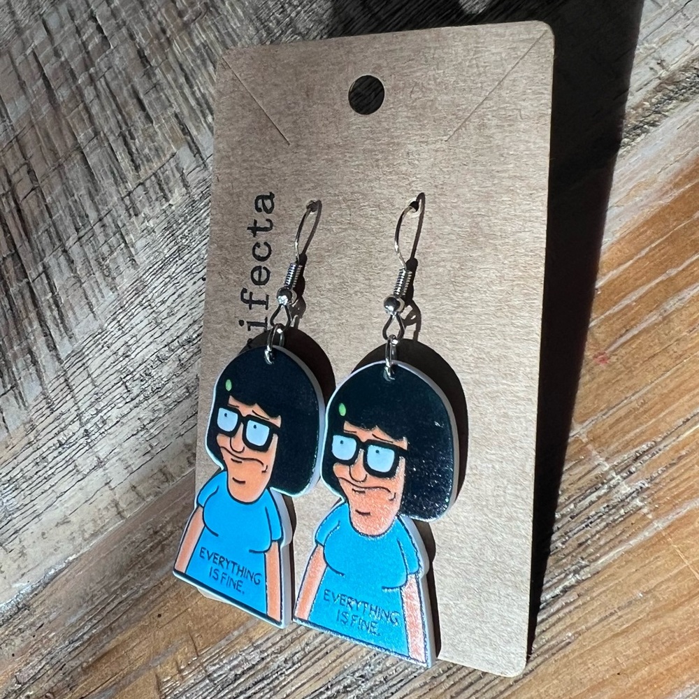 Tina Cartoon Character Earrings